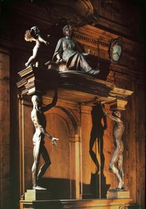 Glispelati (derili olanlar) olarak bilinen, çıplak ve derisiz iki erkek heykeli, anatomik tiyatro by Antonio (d.1663) Paolucci