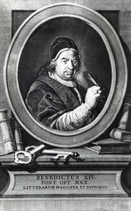 Papa Benedict XIV (gravür) by Antonio Baratti
