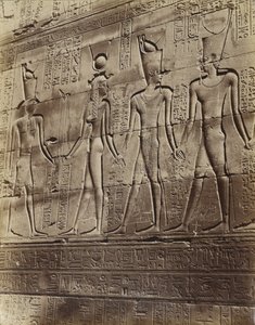 Edfu'daki Tapınaktan Kabartma by Antonio Beato