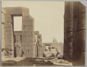 Ramesseum avec la Heykeli (jelatin gümüşü fotoğraf) by Antonio Beato