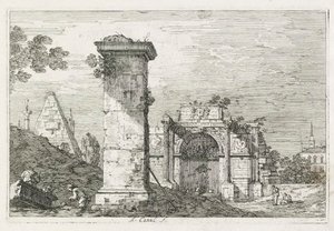 İzole Sütun, 1735-1746. by Giovanni Antonio Canal
