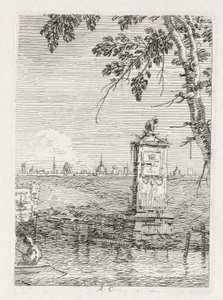 Görüntüler: Ağacın Altındaki Küçük Anıt, 1735-1746. by Giovanni Antonio Canal