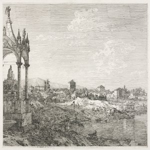 Görünümler: Bir Piskoposun Kabri by Antonio Canaletto