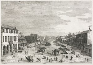 Manzaralar: Venedik Eyaletinde bir Kasaba olan Mestre'den manzaralar, 1735-1746. by Giovanni Antonio Canal