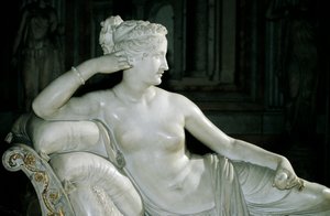 Paolina Borghese, Venüs Victrix olarak, Antonio Canova (1757-1822), beyaz mermer by Antonio Canova