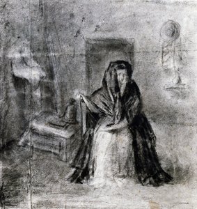 Oturan kadın, Antonio Canova (1757-1822), çizim by Antonio Canova