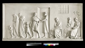 Ailesinden ayrılan Sokrates, 1787-1790 (alçı) by Antonio Canova