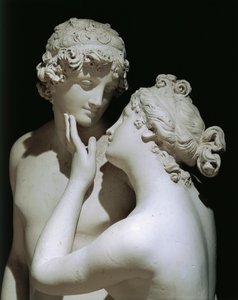 Venüs ve Adonis, Antonio Canova (1757-1822), mermer figür grubu, detay