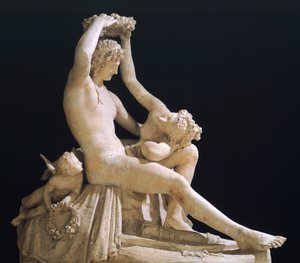 Antonio Canova (1757-1822), alçı modelden Venüs Aşkı taçlandırıyor by Antonio Canova