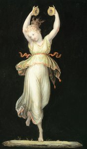 Kastanyet oynayan kadın Antonio Canova (1757-1822), tempera