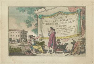 Bir Boğa Güreşinde Ana Eylemlerin Koleksiyonu serisinden Başlık Plakası by Antonio Carnicero
