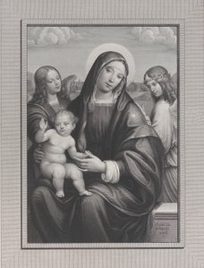 Meleklerle Madonna ve Çocuk, 1822-88. by Antonio Dalco