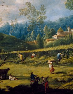 Hasat, detay, Yaz, Antonio Diziani (1737-1797), resim.