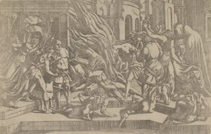 Bir cesedin yakılması, 1540-45. by Antonio Fantuzzi