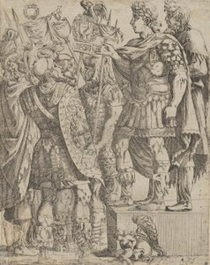 Askerlerine hitap eden imparator, yakl. 1542-45. by Antonio Fantuzzi