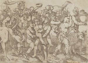Silenus Taşındı, 1543 by Antonio Fantuzzi