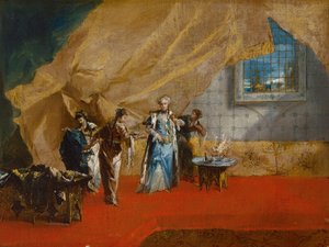 İç Mekan: Haremde Kahve İçen Bir Sultan, 174243. by Antonio Guardi