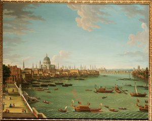 Şehre bakan Somerset House Terasından Thames Nehri, c.1745 by Antonio Joli