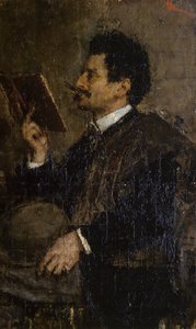 Eleştirmen Saverio Kambo'nun portresi by Antonio Mancini