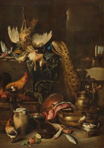 Larder, muhtemelen c. 16501660. by Antonio Maria Vassallo