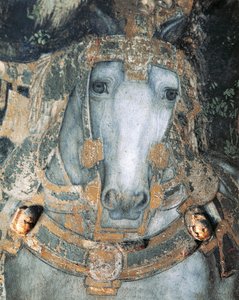 Koşum takımı içinde at, St George ve Prenses