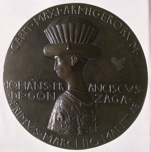 Gianfrancesco Gonzaga'yı (13945-1444) 1446-8 (bronz) tasvir eden portre madalyası (tersi için bkz. 96844)