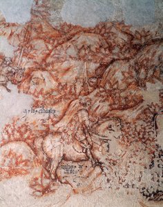 Sinopia (alt boyama), detay (fresk) by Antonio Pisanello