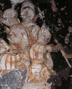 Antonio Pisano tarafından Pisanello (1395 öncesi-ca 1455 öncesi), fresk, detay, Palazzo Ducale, Mantua olarak bilinen Louvezerp Turnuvası-Savaşı by Antonio Pisanello
