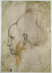 Genç kadının başı, soldaki profil by Antonio Pisanello