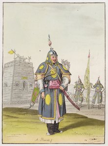 Tam savaş elbiseli Çinli asker, Giulio Ferrario