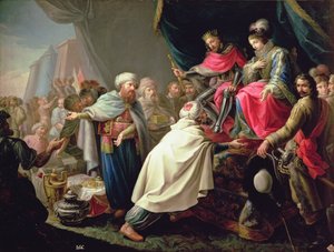 Katolik Hükümdarlar ve Arap prenslerinin haraçları (tuval üzerine yağlı boya) by Antonio Rodríguez