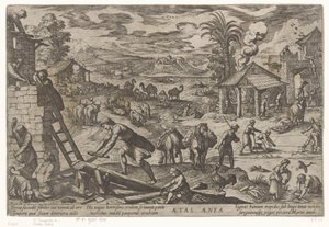 Bronz Çağı Aetas aenea (nesne üzerindeki başlık) Dünyanın Dört Çağı (dizi başlığı) by Antonio Tempesta