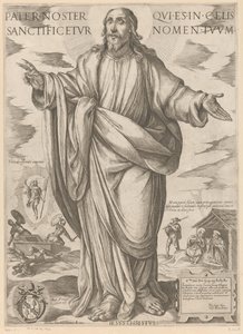 İsa Adınız kutsaldır (nesnedeki başlık) Christ, Mary en de apostelen (dizi adı) by Antonio Tempesta