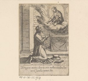 Philippus plaatst zich onder de hoede van Maagd Maria Het Leven van Philippe Benitius (dizi adı) B. Benicius Florent