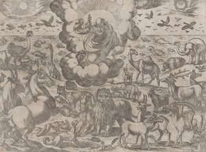 Hayvanları Yaratan Tanrı, ca. 1590-1630. by Antonio Tempesta