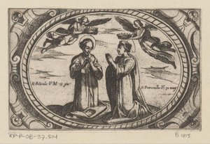 H. Felicula ve H. Petronilla Romeinse martelaressen (dizi adı) Şehit olan birçok Roman bakirenin görüntüleri (dizi başlığı) by Antonio Tempesta