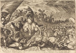 Joshua, Güneşe Durmasını Emriyor by Antonio Tempesta