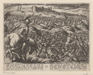 Julius Civilis ülkeyi setlerle doldurdu Romalılara karşı Batavia Savaşları (dizi başlığı) Batavorum cum Romanis Bellum (dizi başlığı) by Antonio Tempesta