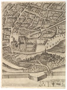 Roma Şehir Planı. San Pancrazio sol banka, 1645 ile Bölüm 11. by Antonio Tempesta