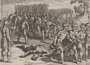 Plaka 3: Claudius Civilis Tutuklandı ve Kardeşi Paulus Kafası Kesildi, Ro..., 1611