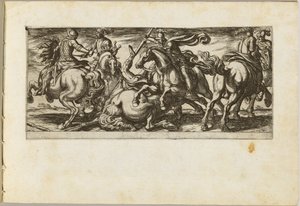 Savaşta Altı Süvari by Antonio Tempesta