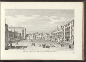 Gezicht op Campo San Polo te Venetië St. Paul
