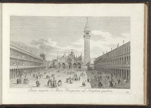 Gezicht op het San Marcoplein en de San Marco te Venetië San Marco