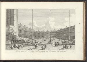 Gezicht op het San Marcoplein te Venetië San Marco