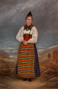 İsveçli Leydi, ca. 1893. by Antonio Zeno Shindler