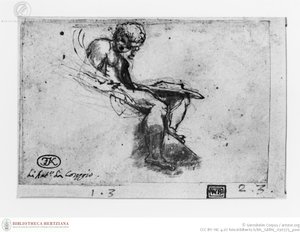 Correggio - Oturmuş kitaplı figür, obj08025394 by Antonio da Correggio