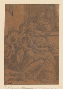 Anna ile Kutsal Aile by Antonio da Cremona