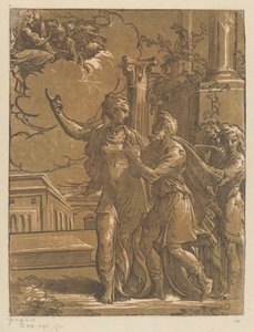İmparator Augustus ve Tiburtine Sibyl by Antonio da Trento