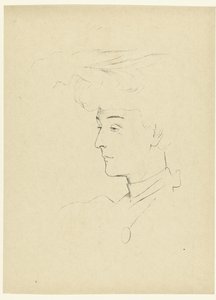 Portret van vrouw Bir kadının kafasının incelenmesi Deneme (dizi başlığı) by Antonio de la Gandara
