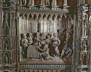 Herod Bayramı, Salomes Dansı ile, Argento Sunağı, 1478 (gümüş) by Antonio di Salvi